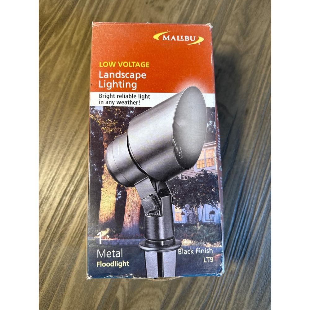 Vintage‎ Malibu Landscape Lighting Floodlight Black Metal LT9 10W 12V Open Box